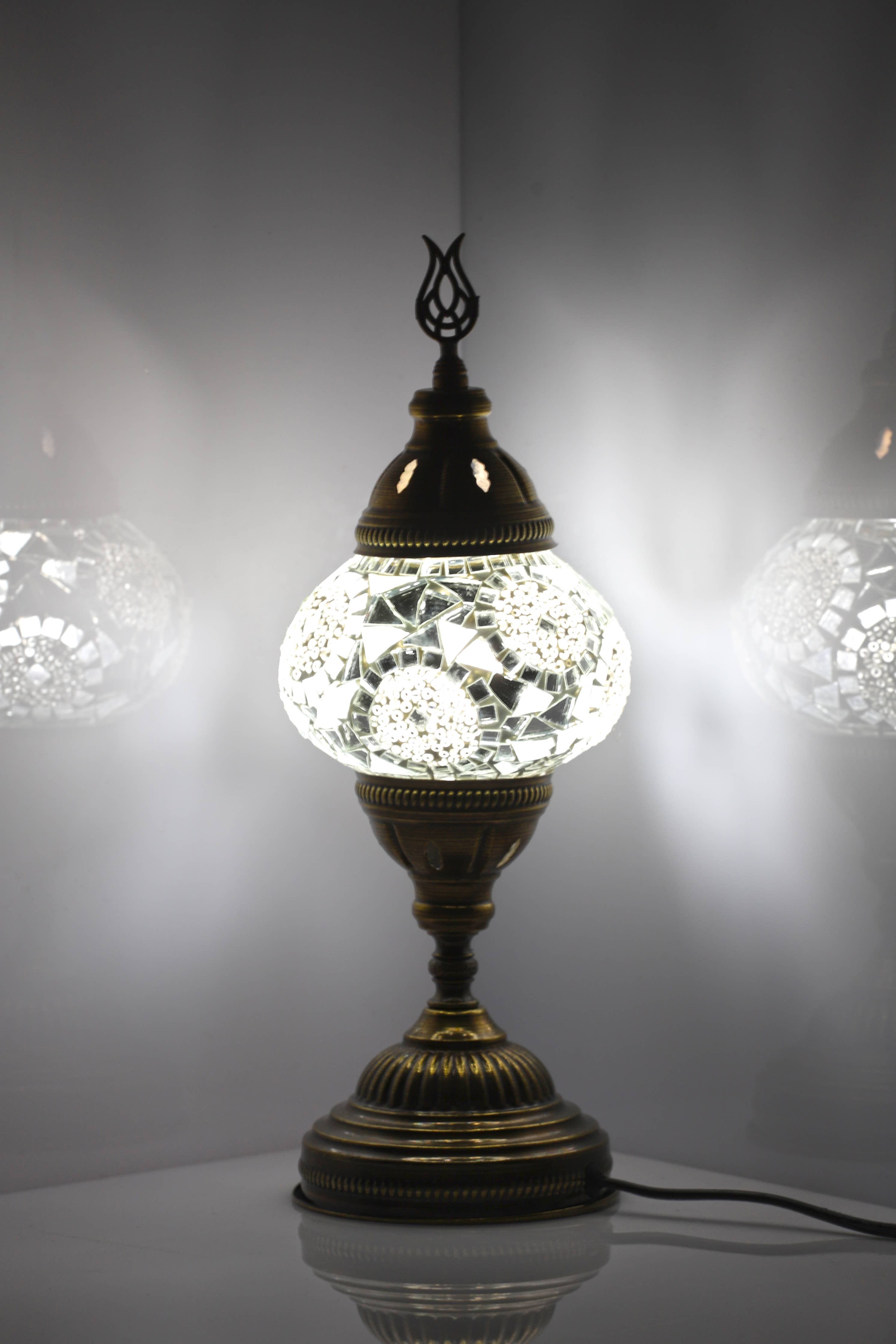 Turkish Standart Mosaic Lamps: Multicolor Flowers