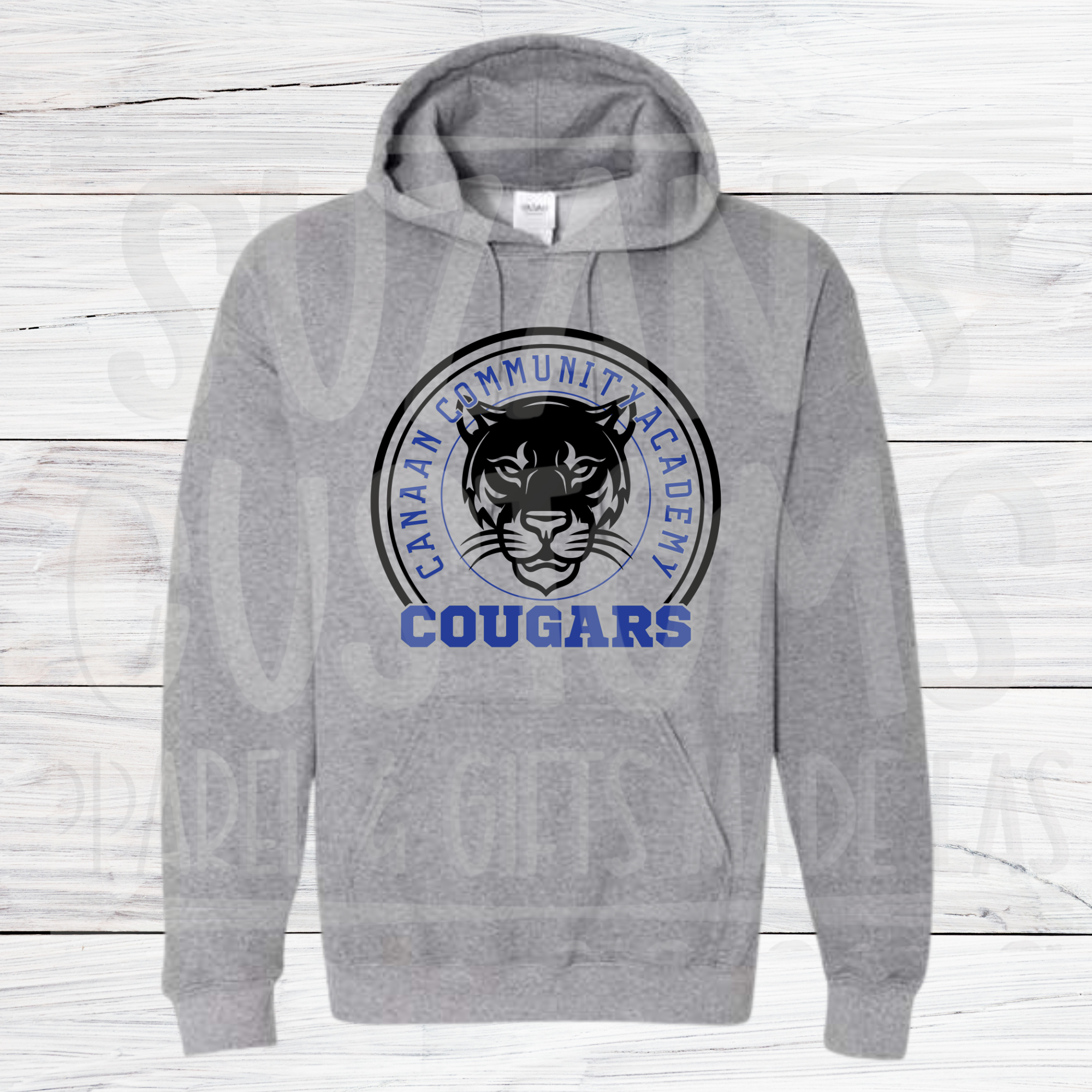 Canaan Cougars Circle Crewneck and Hoodie