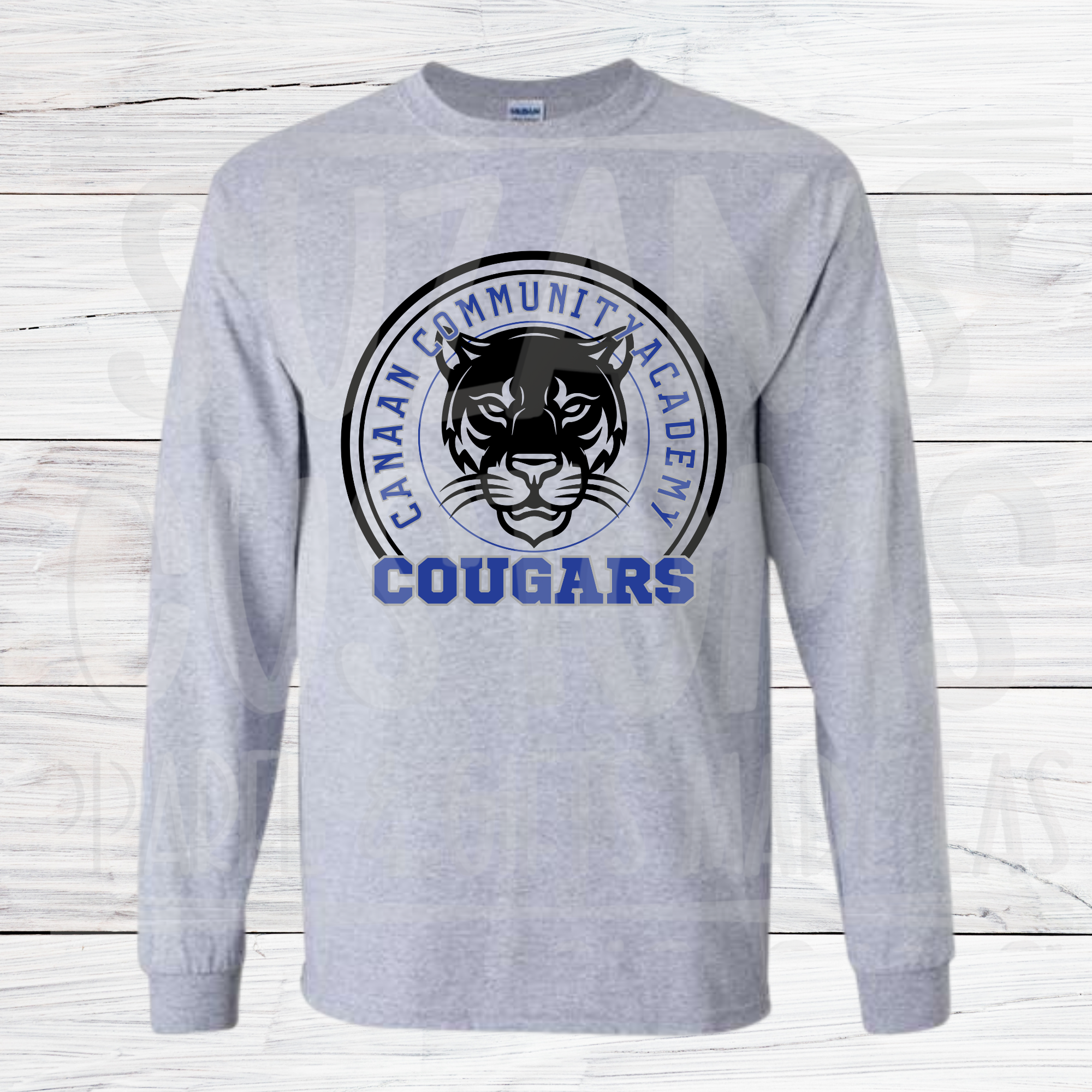 Canaan Cougars Circle Tee and Long Sleeve