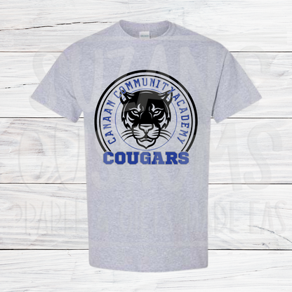 Canaan Cougars Circle Tee and Long Sleeve