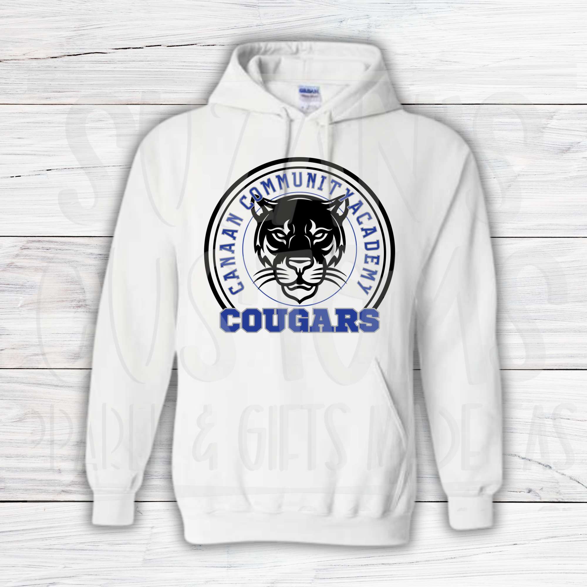 Canaan Cougars Circle Crewneck and Hoodie