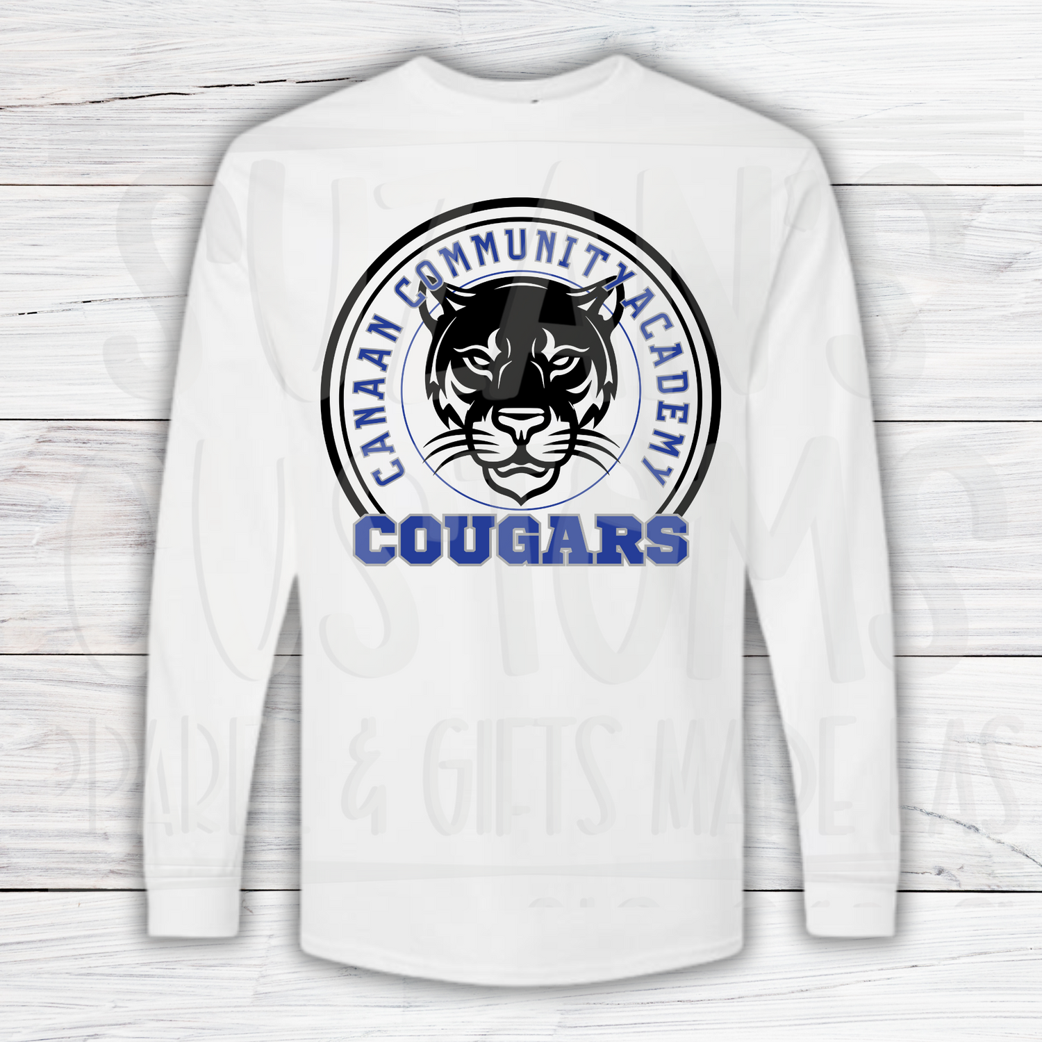 Canaan Cougars Circle Tee and Long Sleeve