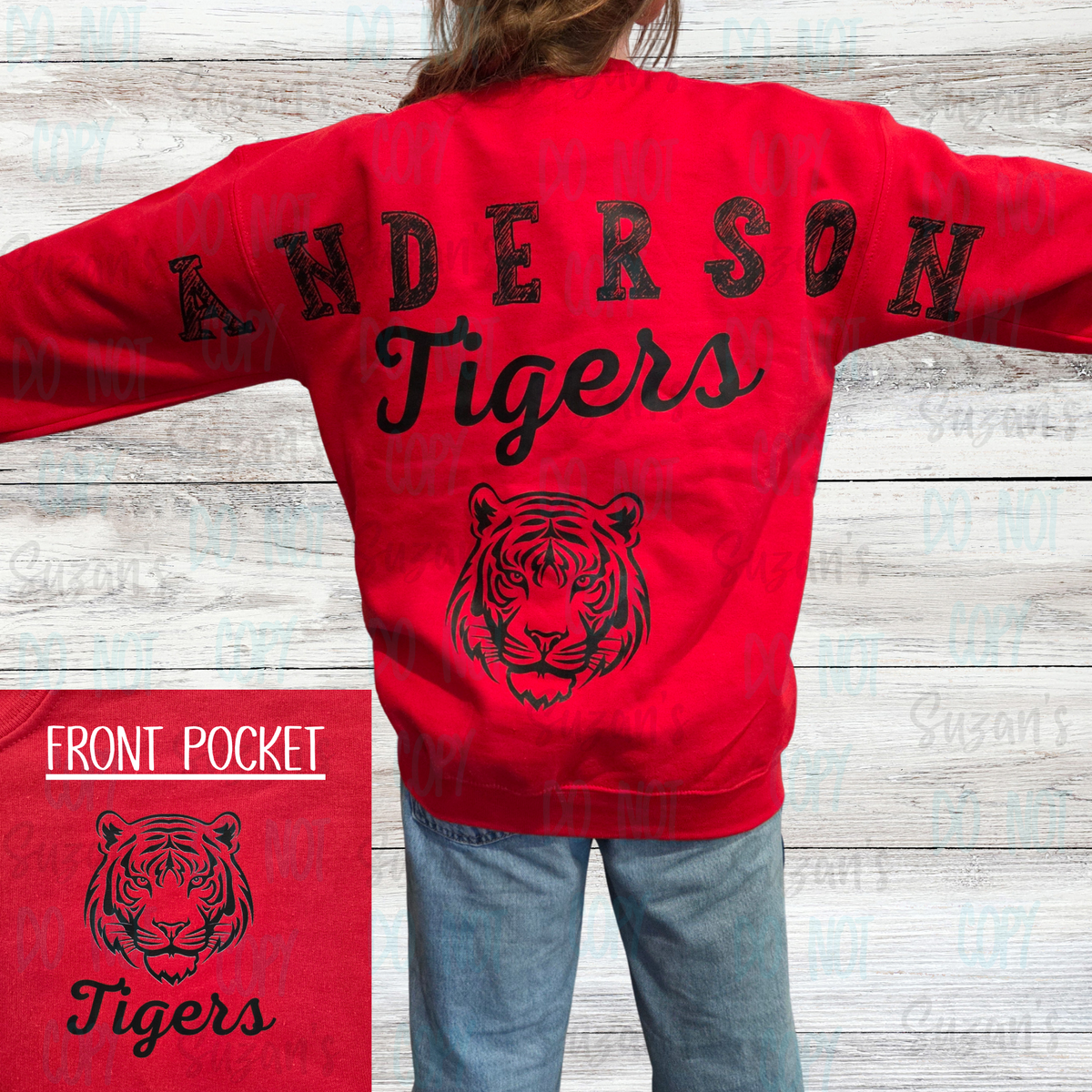 Anderson Tigers - Oversized Back