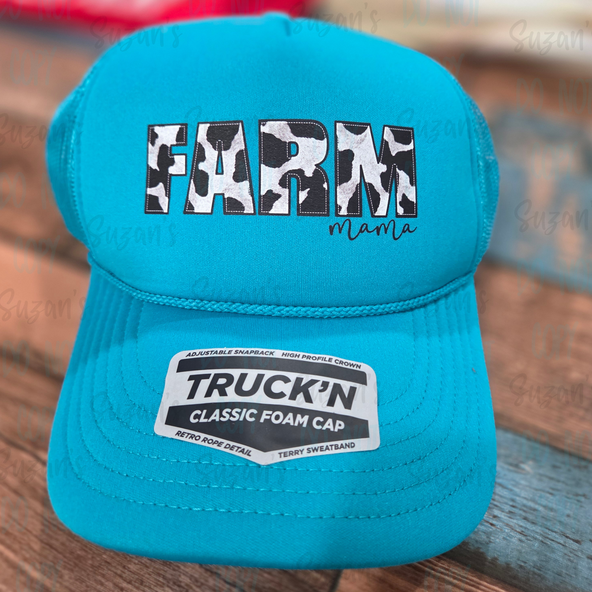Farm Mama Hat - Cow Print