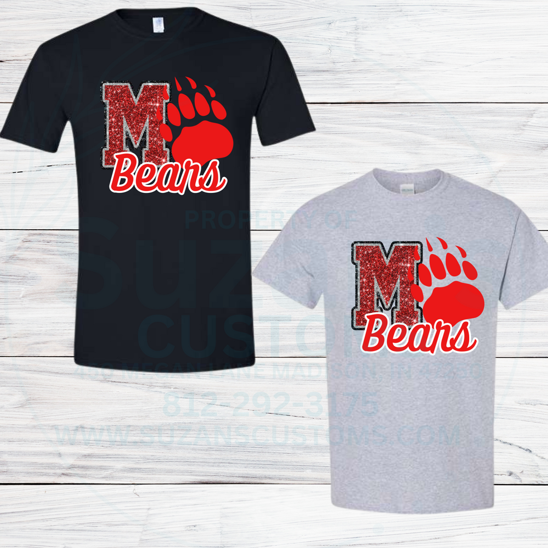 Madison Bears Faux Glitter M (Fundraiser)