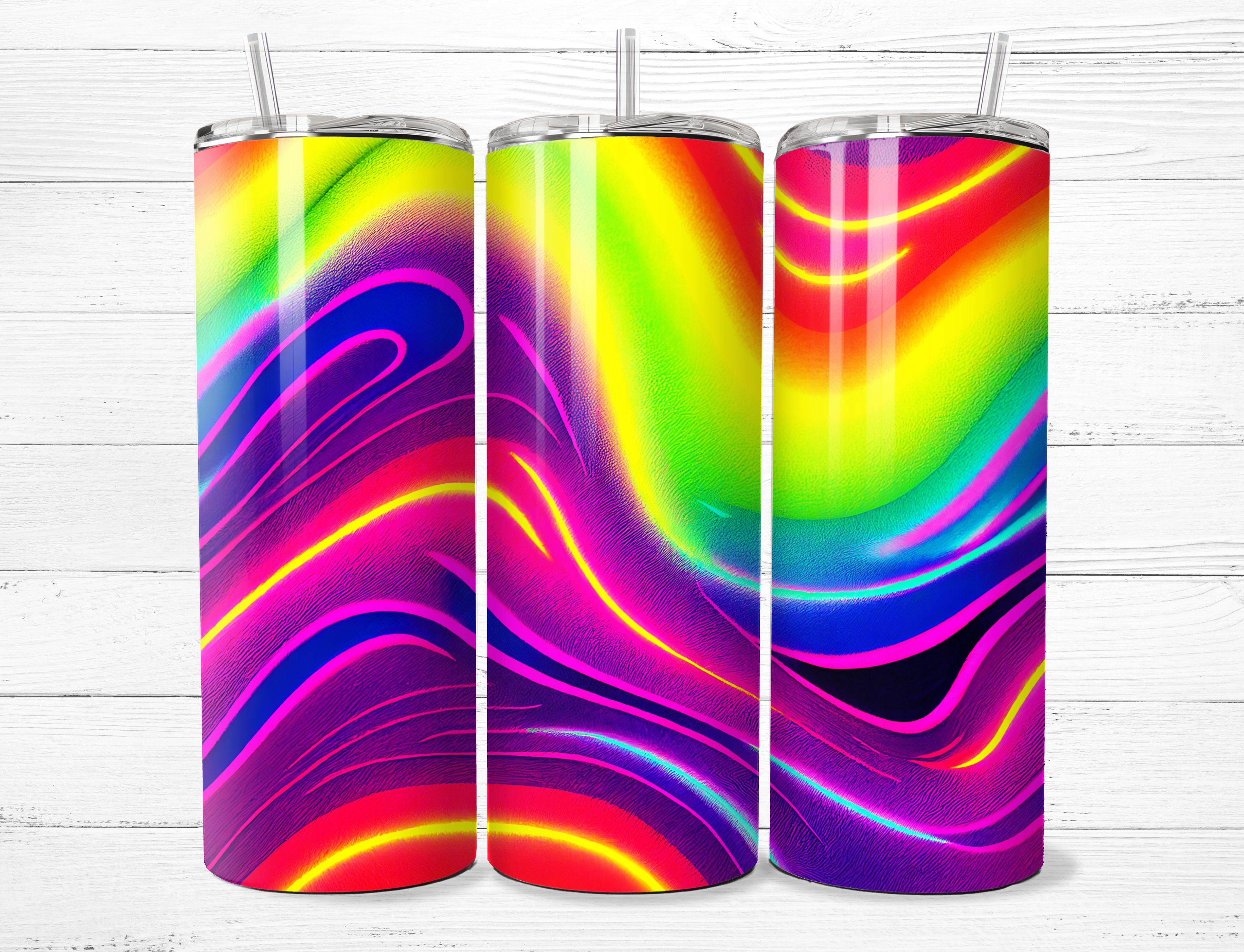 Neon Rainbow Tumbler