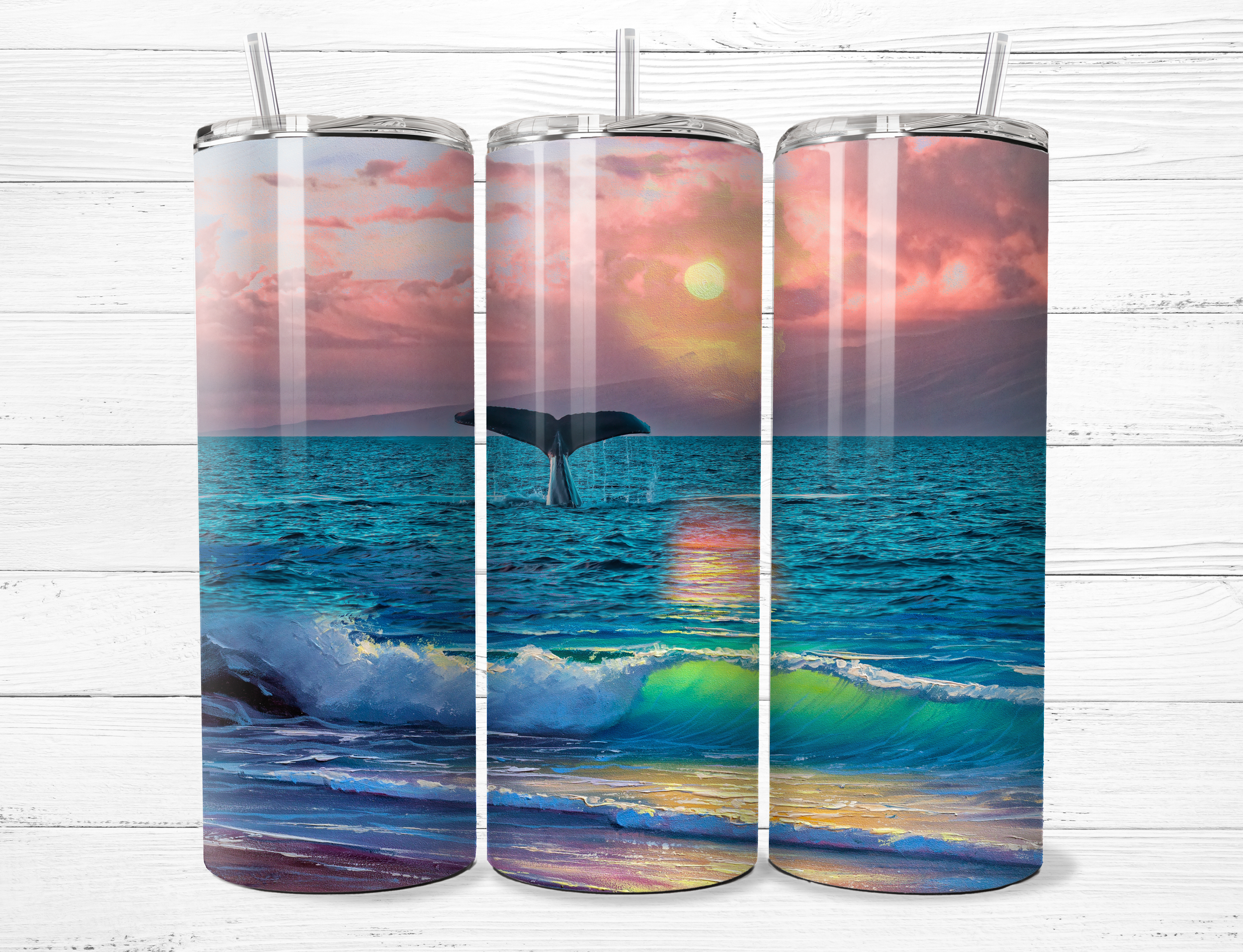 Whale Ocean Scene Tumbler