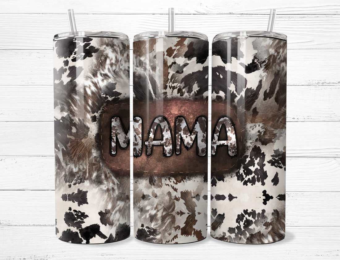 Cowhide Mama Tumbler