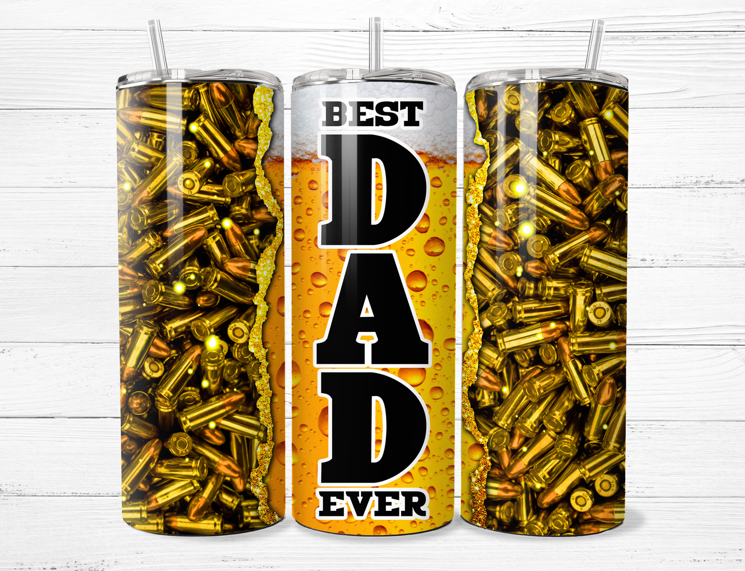 Best Dad Ever, Ammo and Beer Tumbler