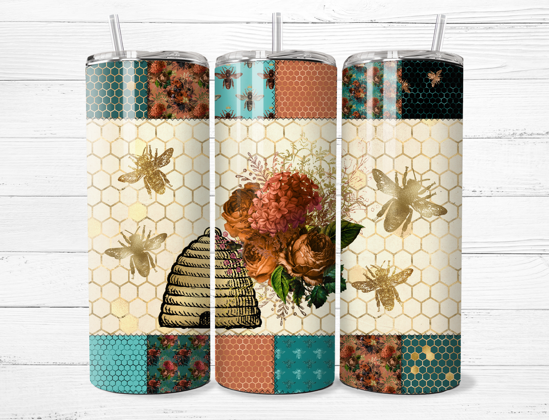 Beehive and Bees Tumbler