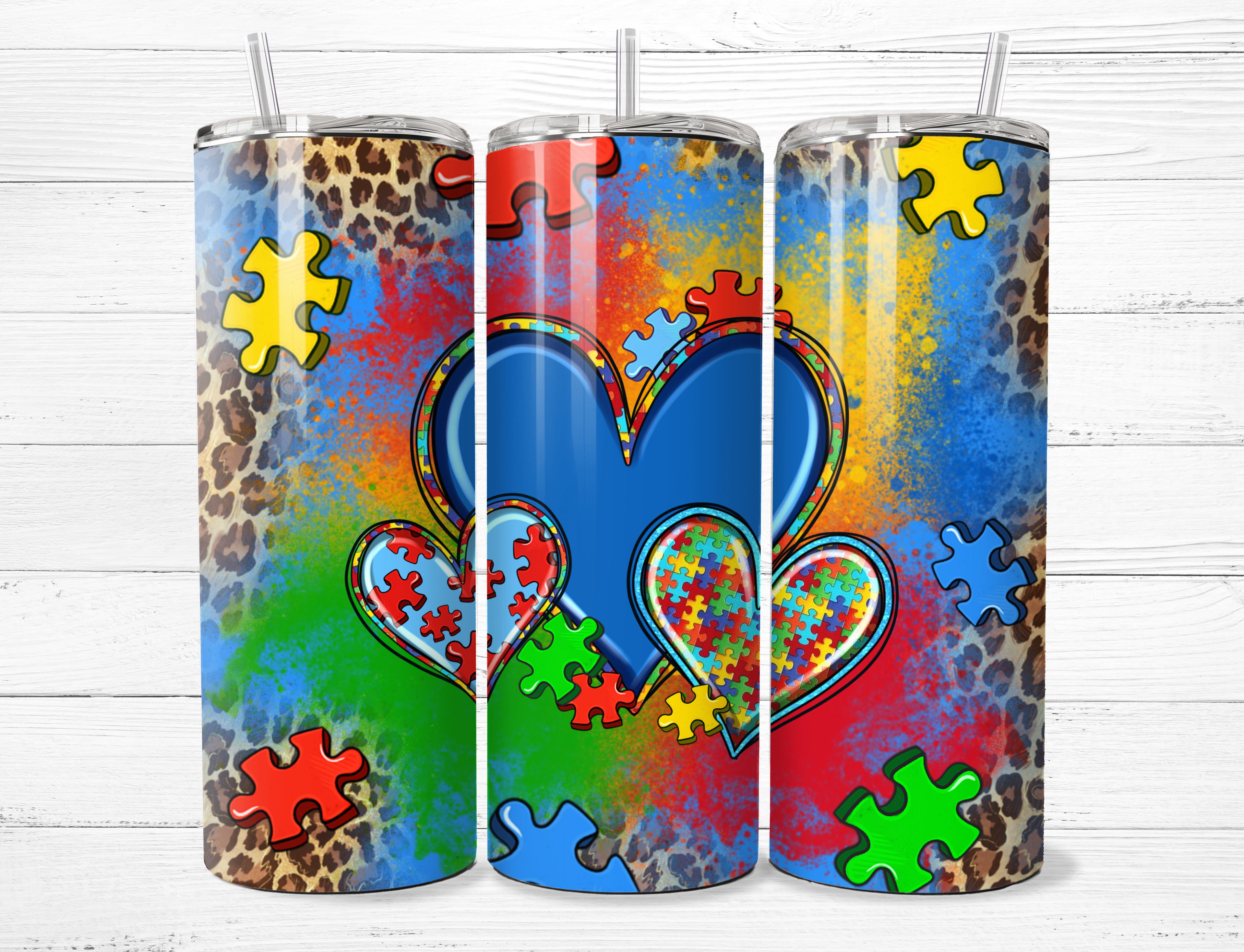 Autism and Hearts Tumbler
