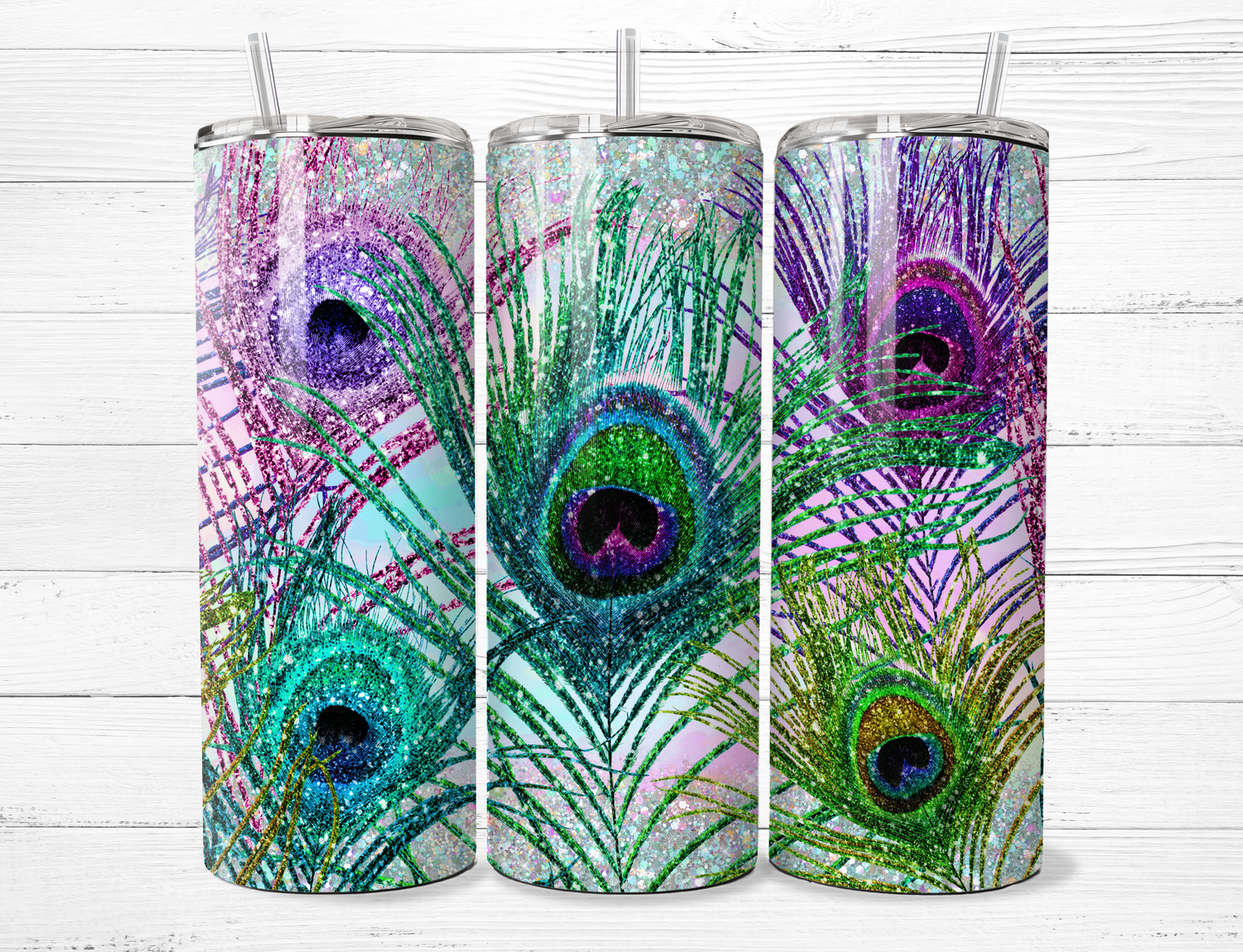 Peacock Feathers Tumbler