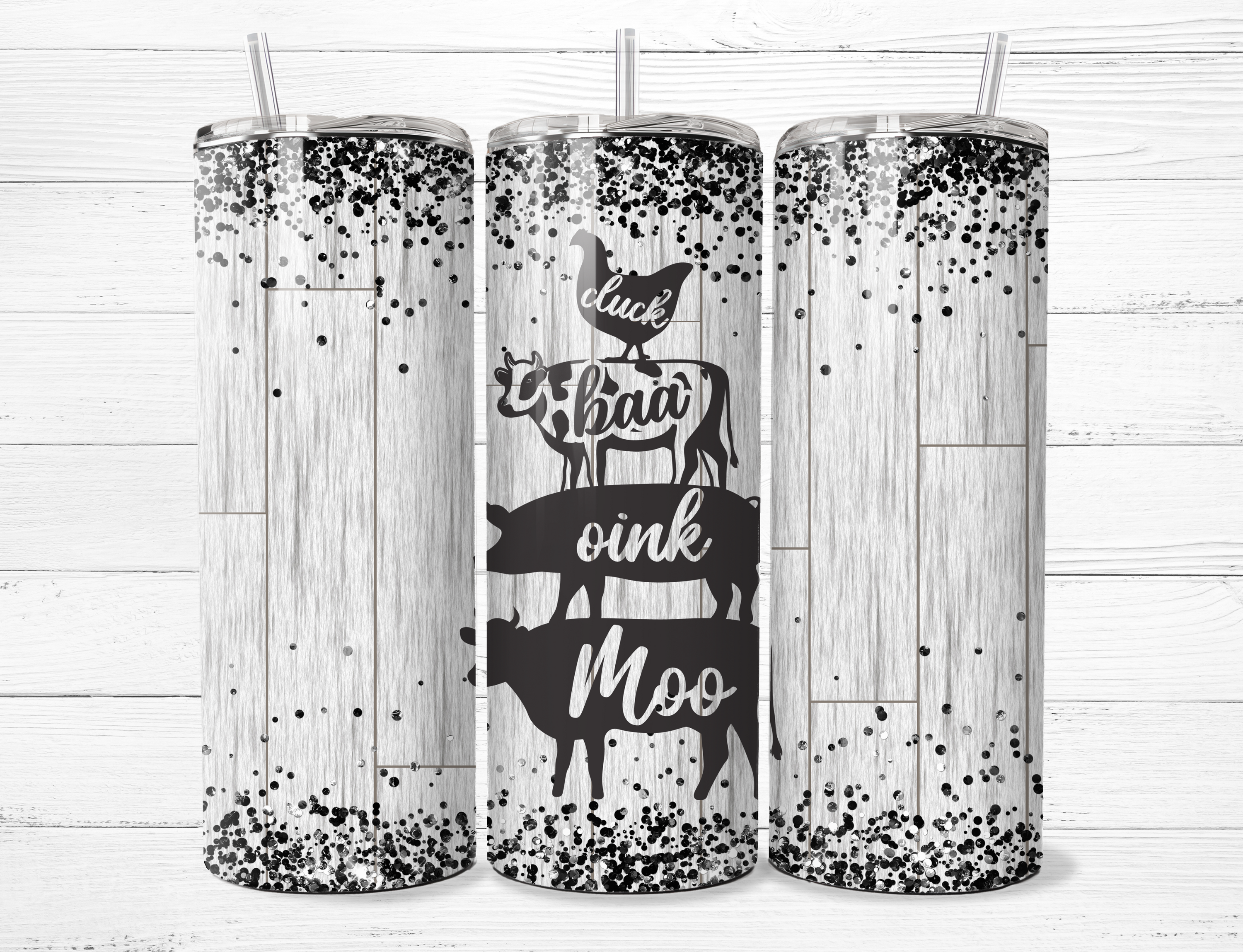 Stacked Farm Animals Tumbler