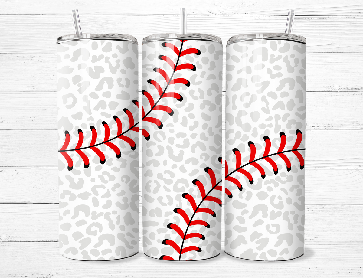 Cheetah Baseball Tumbler