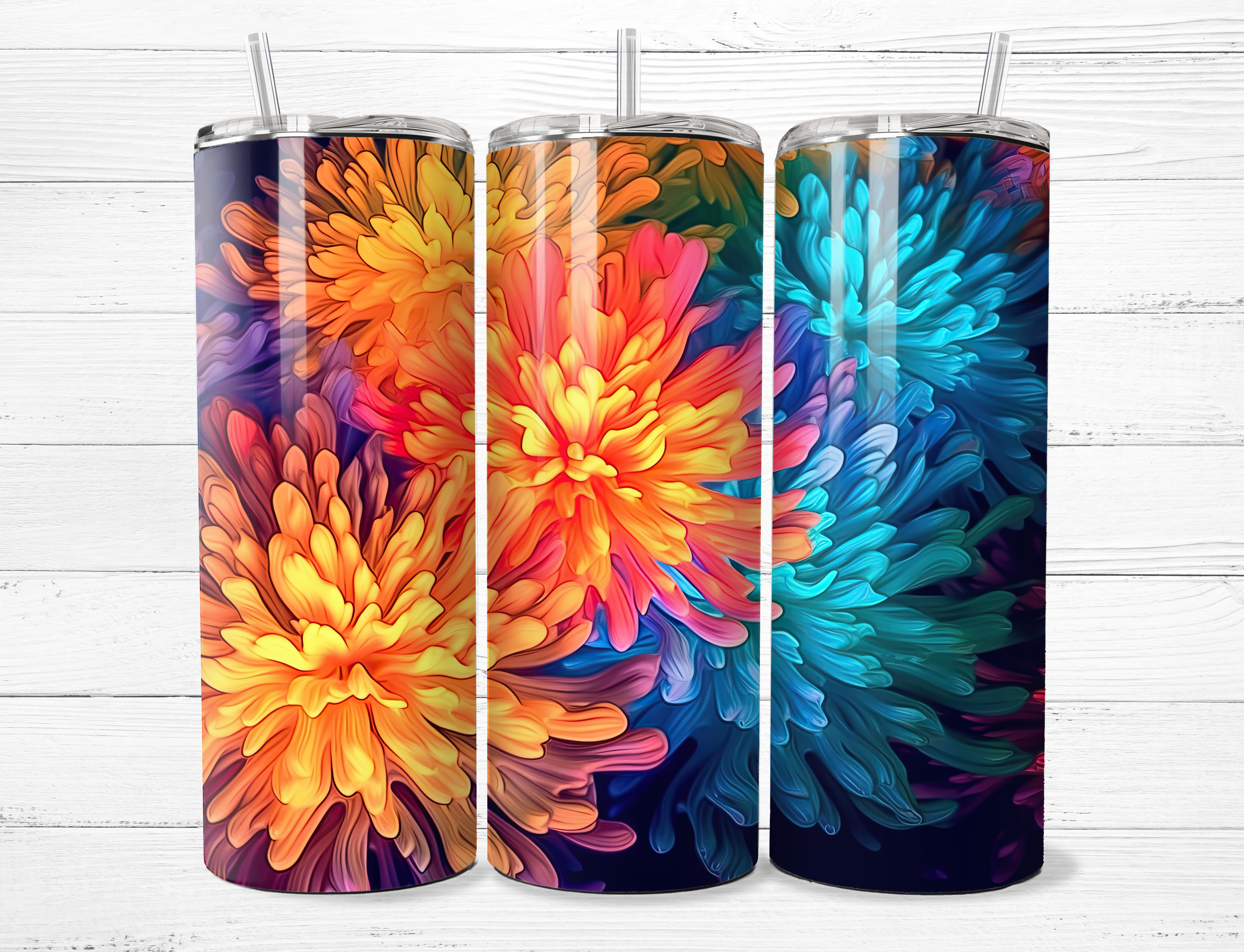 Dahlia Flower Tumbler