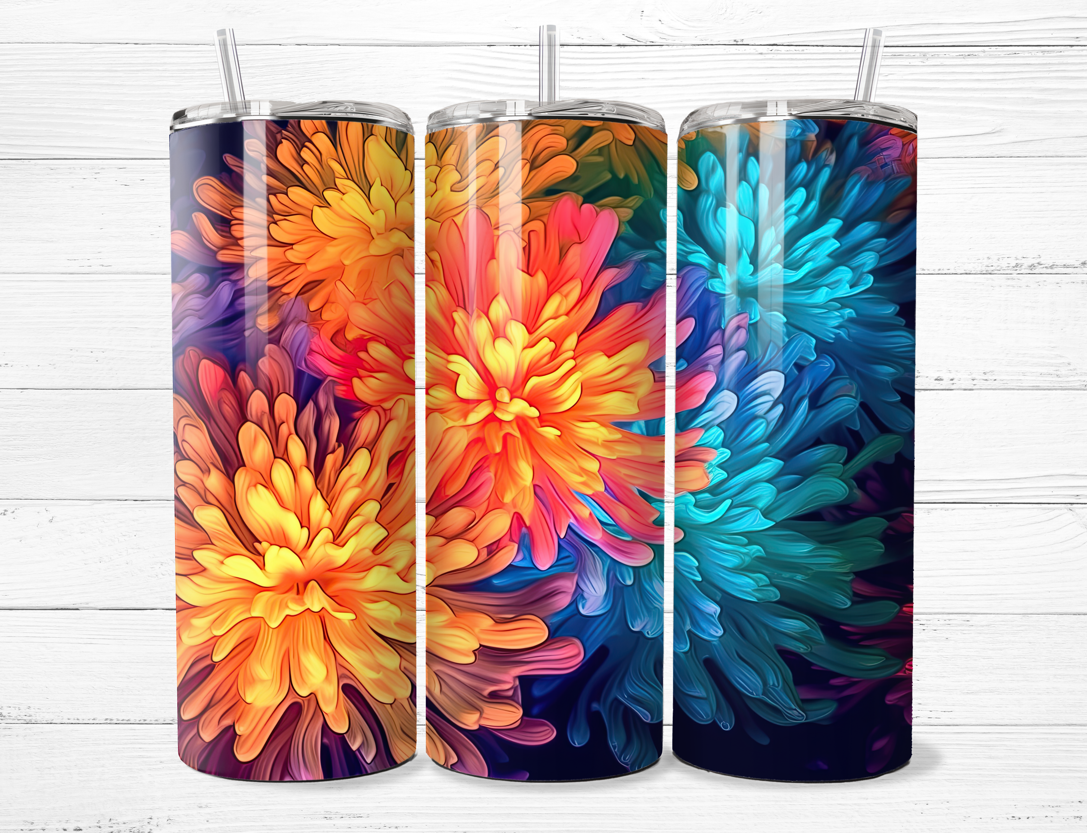 Dahlia Flower Tumbler