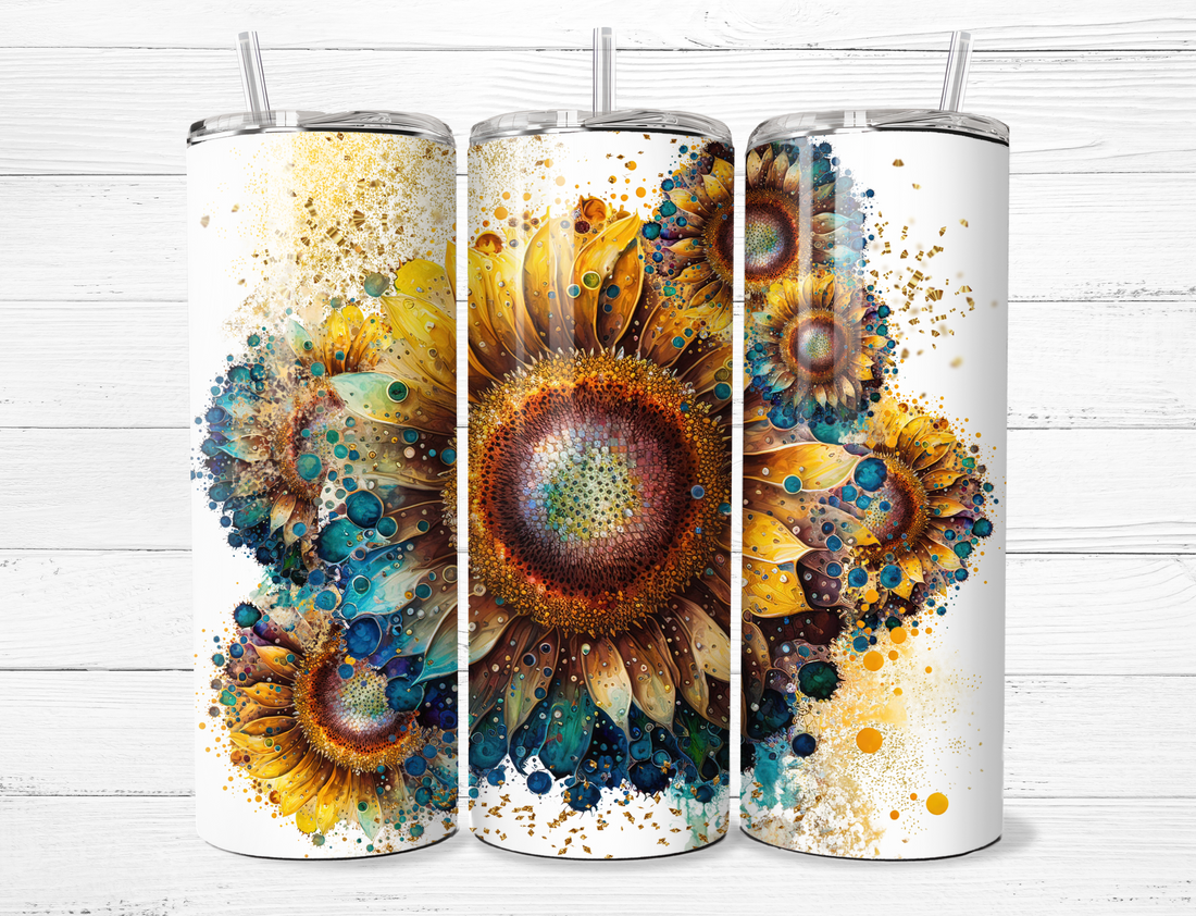 Inked Sunflower Tumbler