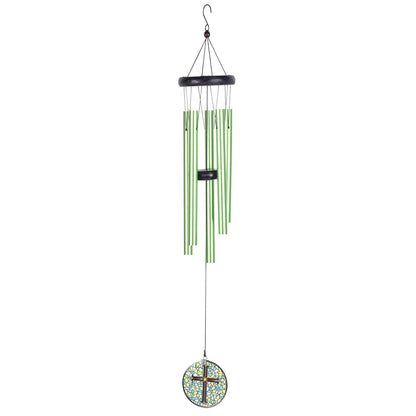 WINDCHIME CROSS SAIL BLUE GREEN 35&quot;