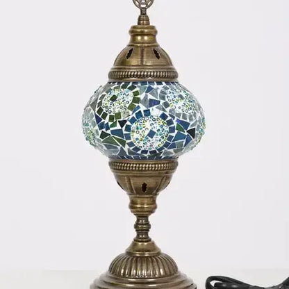 🌿 Handmade Turkish Mosaic Lamps | Spring–Summer Bestseller: Blue Quads