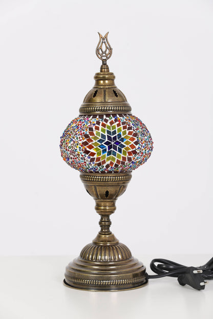 Turkish Standart Mosaic Lamps: Multicolor Flowers