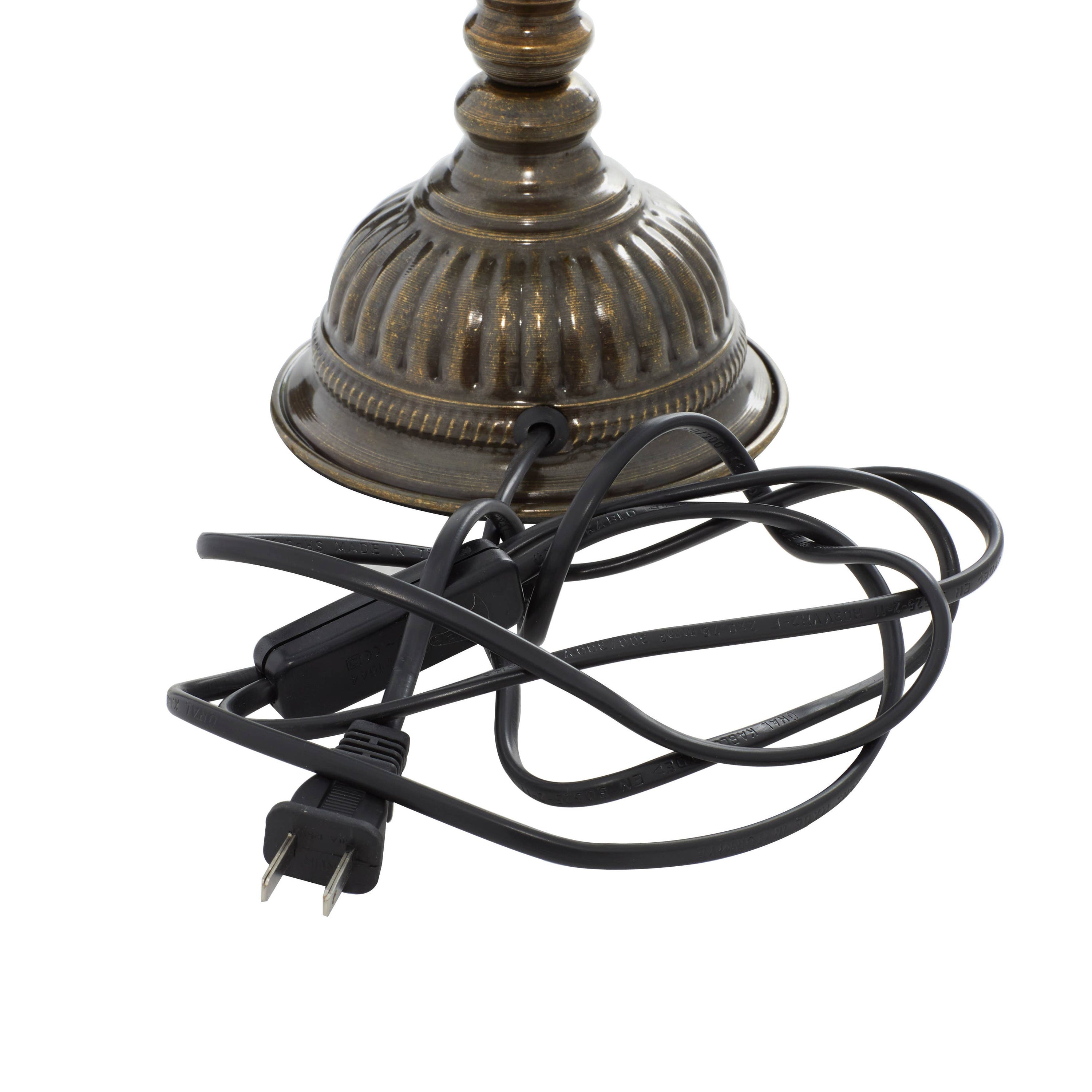 86106: 3" PRESSED MOSAIC SHADE "NIGHTLIGHT" TABLE LAMP - ROS: Brown