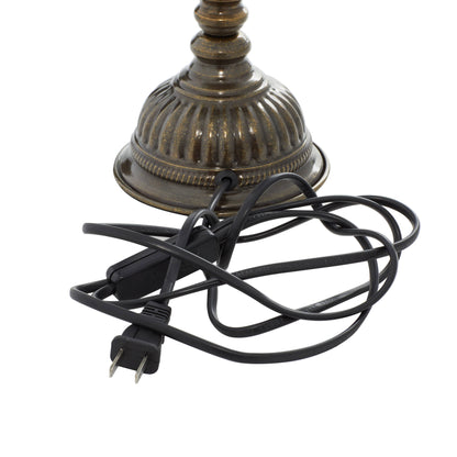 86107: 3" PRESSED MOSAIC SHADE "NIGHTLIGHT" TABLE LAMP - SIL: Multi-Colored
