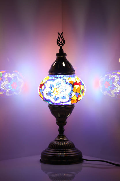 Turkish Standart Mosaic Lamps: Multicolor Flowers