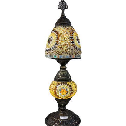 86921: 6" OPEN END MOSAIC SHADE "READING" TABLE LAMP WITH 3"