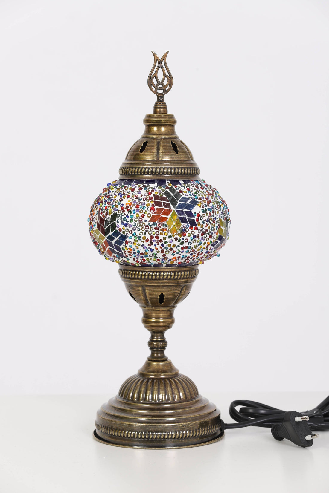 Turkish Standart Mosaic Lamps: Multicolor Flowers
