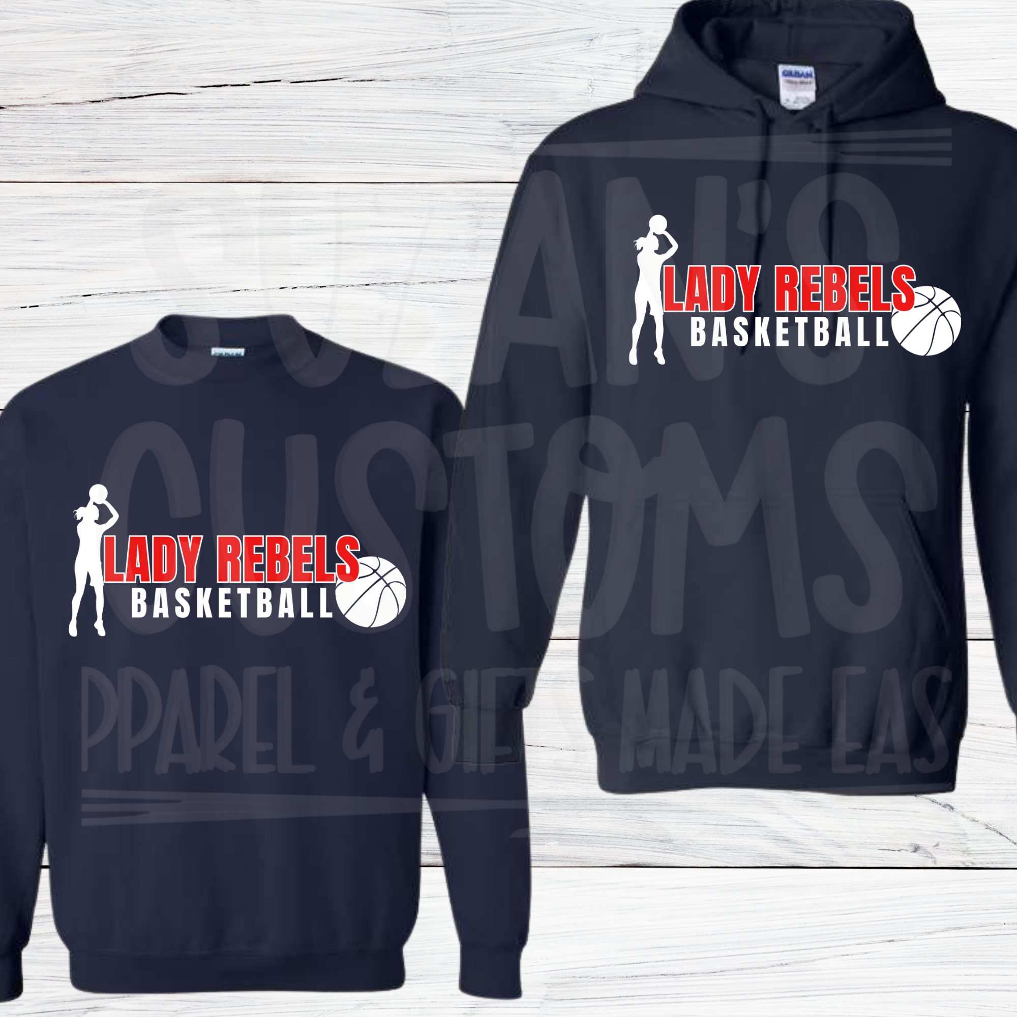 Lady Rebels Basketball silhouette