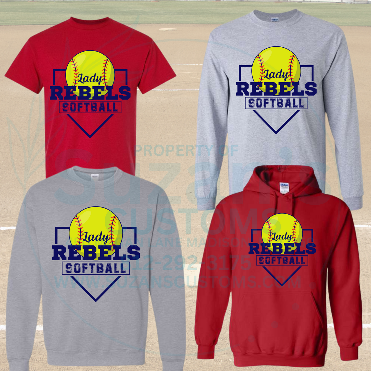 Southwestern Softball - home plate (T-shirt or Long Sleeve)